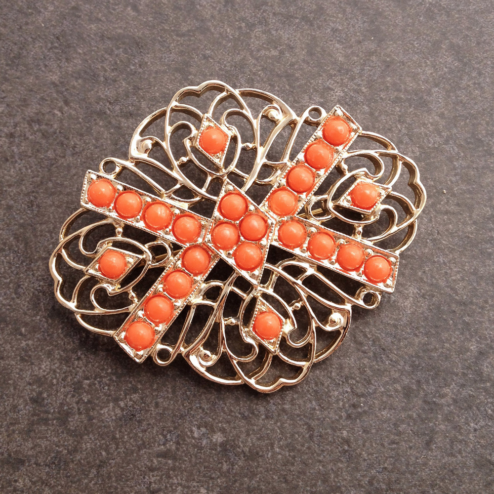 Vintage 70's "Tangerine" Brooch